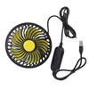 USB Powered Car Fan Air Circulation Fan for Vehicle Chair Rear Headrest 360 Degree Rotatable Head 18ft/s 3500RPM Car Cooling Fan