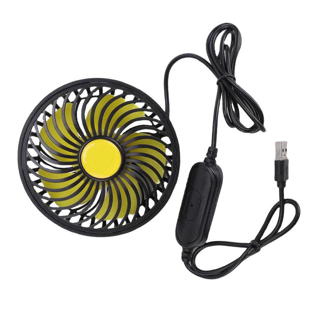 USB Powered Car Fan Air Circulation Fan for Vehicle Chair Rear Headrest 360 Degree Rotatable Head 18ft/s 3500RPM Car Cooling Fan