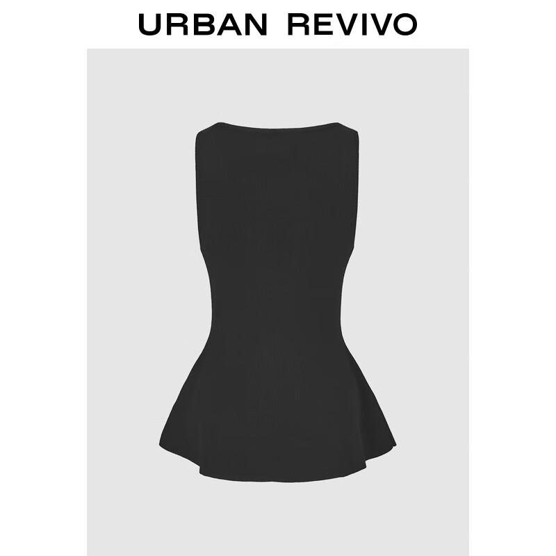 UR 2025 Women's Elegant Crystal Embellished Sleeveless Knit Top