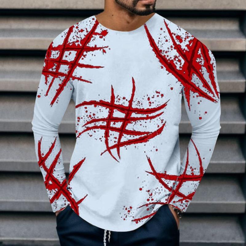 Halloween 3D Digital Printed Men's Casual Base Shirt PLUS SIZE T-Shirts (men’s)