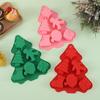 6-Cavity Christmas Tree & Santa Claus Silicone Cake Mold for DIY Baking