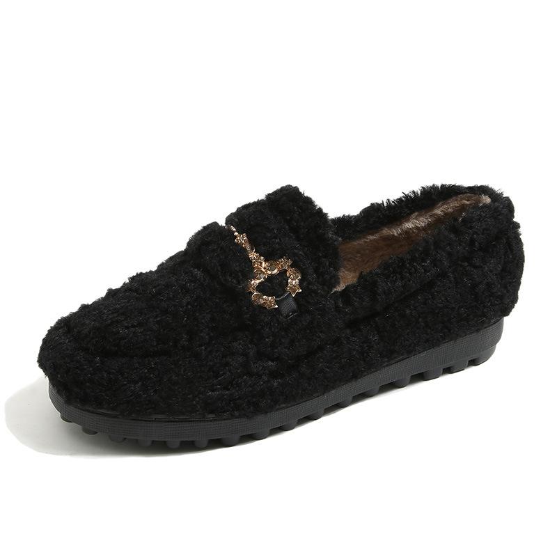 

Шапка-бини из овечьей шерсти, женская, осенне-зимняя, обувь на платформе, женская одежда, хлопковая обувь, большой размер 41-43 для тепла 33 чёрный