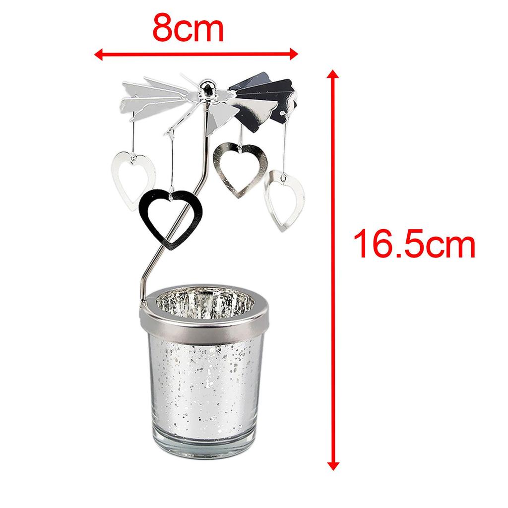 Elegant Rotating Candle Holder for Fireplace Desktop Restaurant Festival Christmas