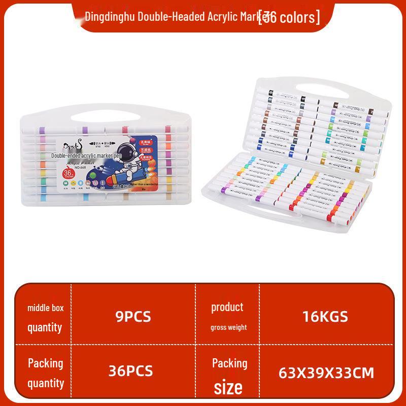 Double-Headed Washable Acrylic Marker for Kids - Opaque and Waterproof Art Pen