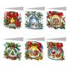 6PCS DIY Xmas Designs Diamond Painting Greeting Card Set Rhinestone Diamond Art Mosaic Postcards Congratulations Cards & Gifts
