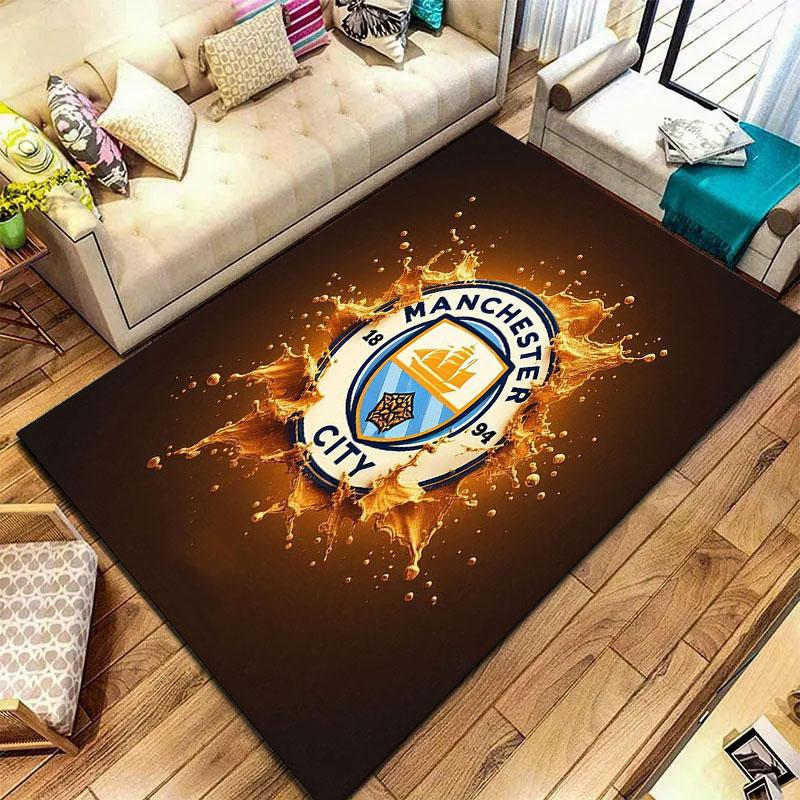 Manchester City F Carpet Rug for Living Room Bedroom Home Sofa Decoration,Kids play Non-slip Floor Mat