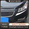 2 sztuk Chrome lampa czołowa pokrywa brwi naklejki wykończeniowe dla Chevrolet Cruze Sedan 2009 2010 2011 2012 2013 2014 2015