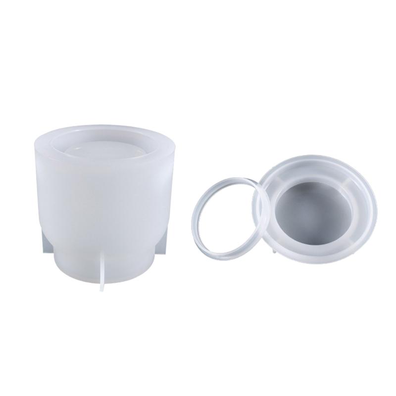 Storage Sealed Bottle Mold Jewelry Ring Box Mold Suitable for Soap Candle Holder Flower Pot Craft Diy Home Decoration
