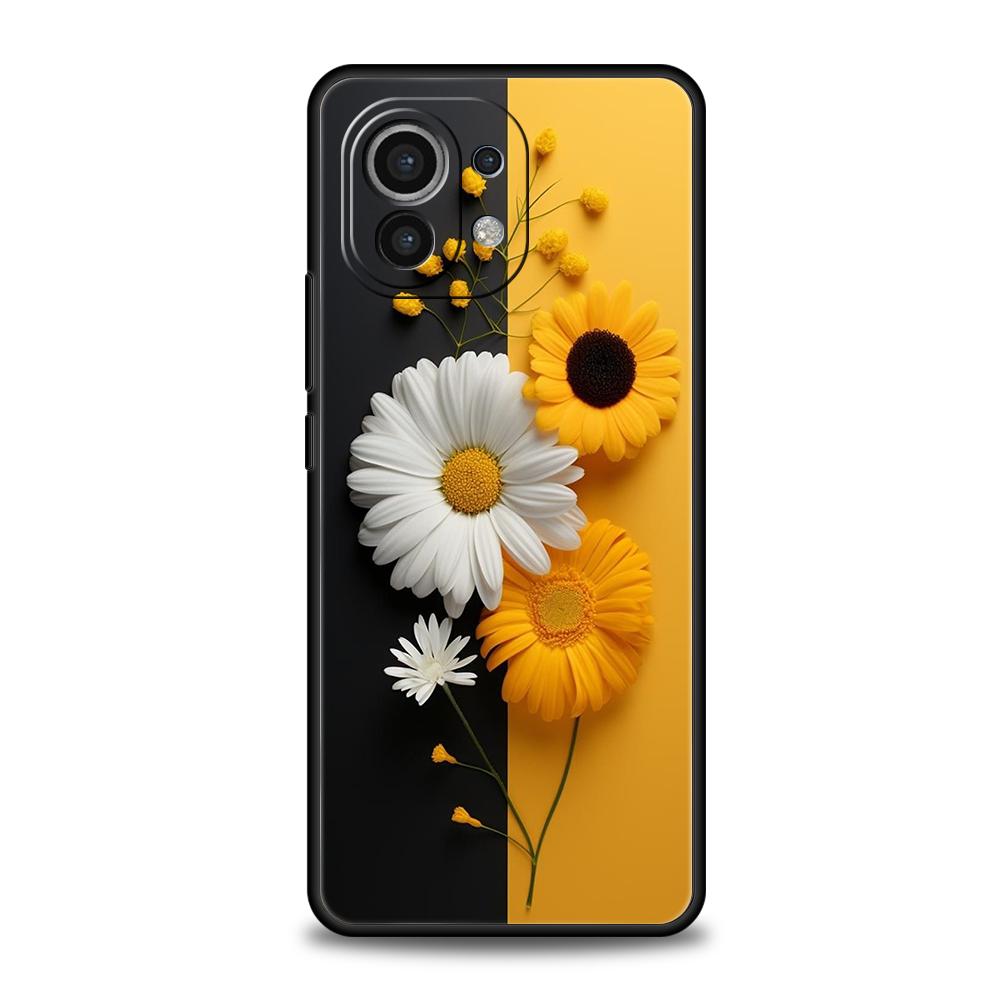 Sunflower Phone Case for Xiaomi Mi 14 13 12 11 Ultra 13T 12T Poco C51 F3 F4 F5 X3 X4 NFC M3 Pro Lite 5G Silicone Cover Capas Bag