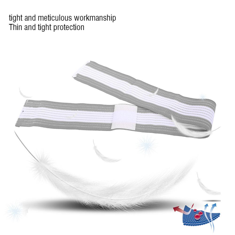 Adjustable Ankle Support Pad Protection Elastic Brace Guard Support for Gym Fitness Grey White