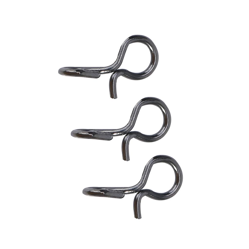 Černá nerezová ocel Muškařský háček Nástraha Karabinka Pohodlná výměna Rybářské karabinky (S)