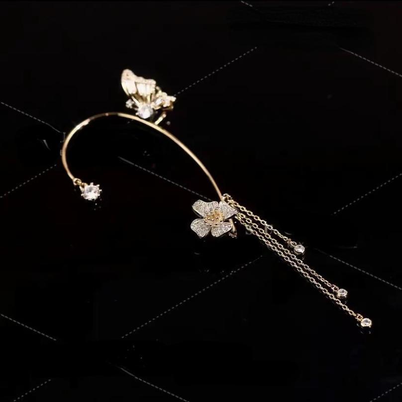 1 Pcs Butterfly Earcuff For Women Without Piercing Earrings 2023 Fashion Ear Clip Bride Wedding Jewelry
