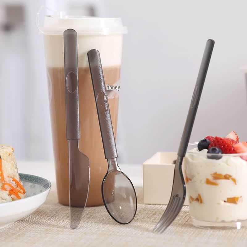 Bai Zi En Disposable Long Handle Plastic Cutlery