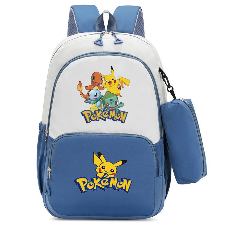 Pokemon Cartoon Printed Backpack Pencil Bag Elementary School Student Junior School Bag Backpack