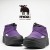 Mozu 5683 Moc Winter Cold Fleece Size L Low-Cut Boots, Waterproof, Water-Repellent, Weather, Non-Slip, Lightweight, Padded, Lining, Quicklace, Purple,