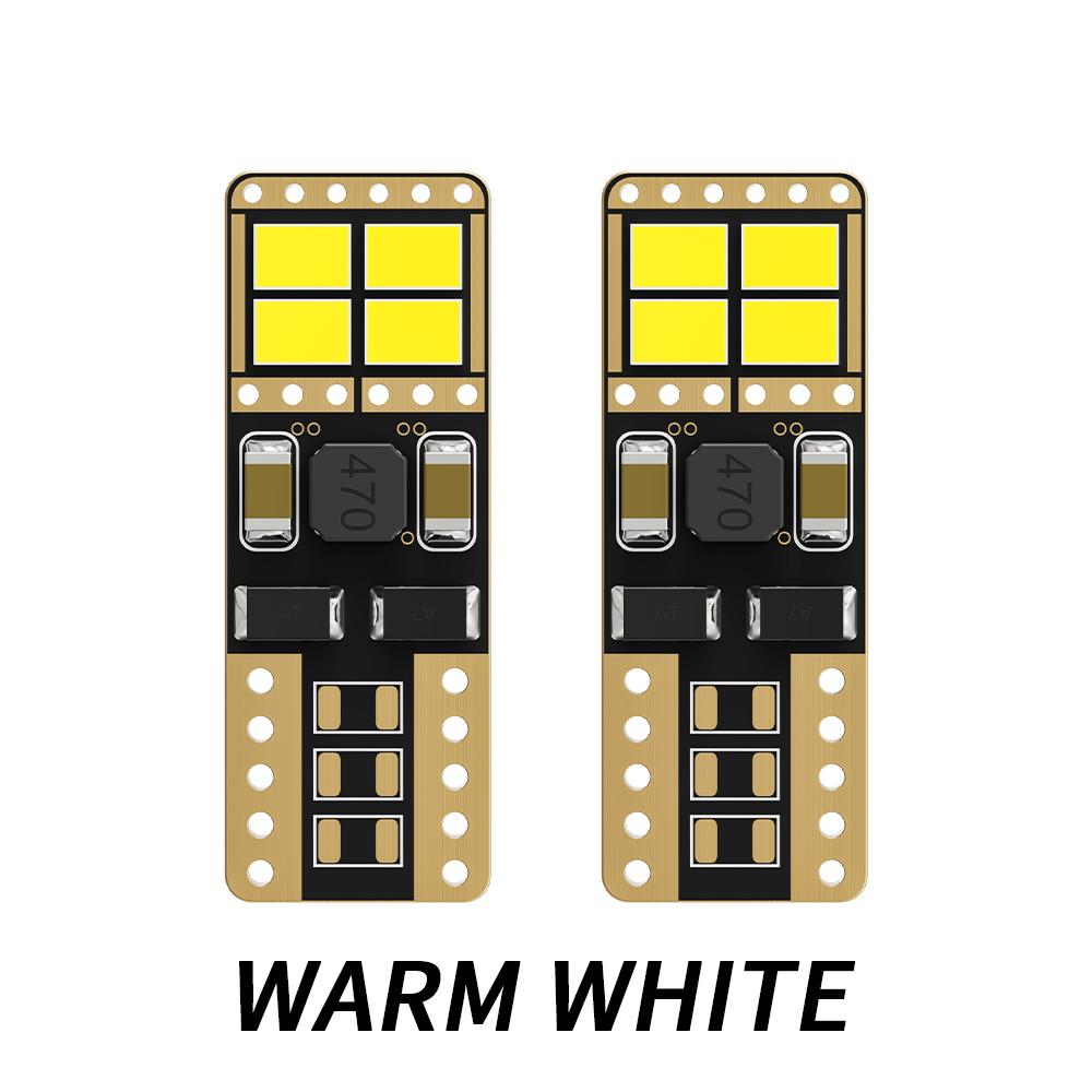 

2X T10 W5W 194 Светодиодная лампа салона 3020 8smd Canbus без ошибок Лампы багажника Лампа для чтения Светодиодные габаритные огни 12В 4500К Теплый белый