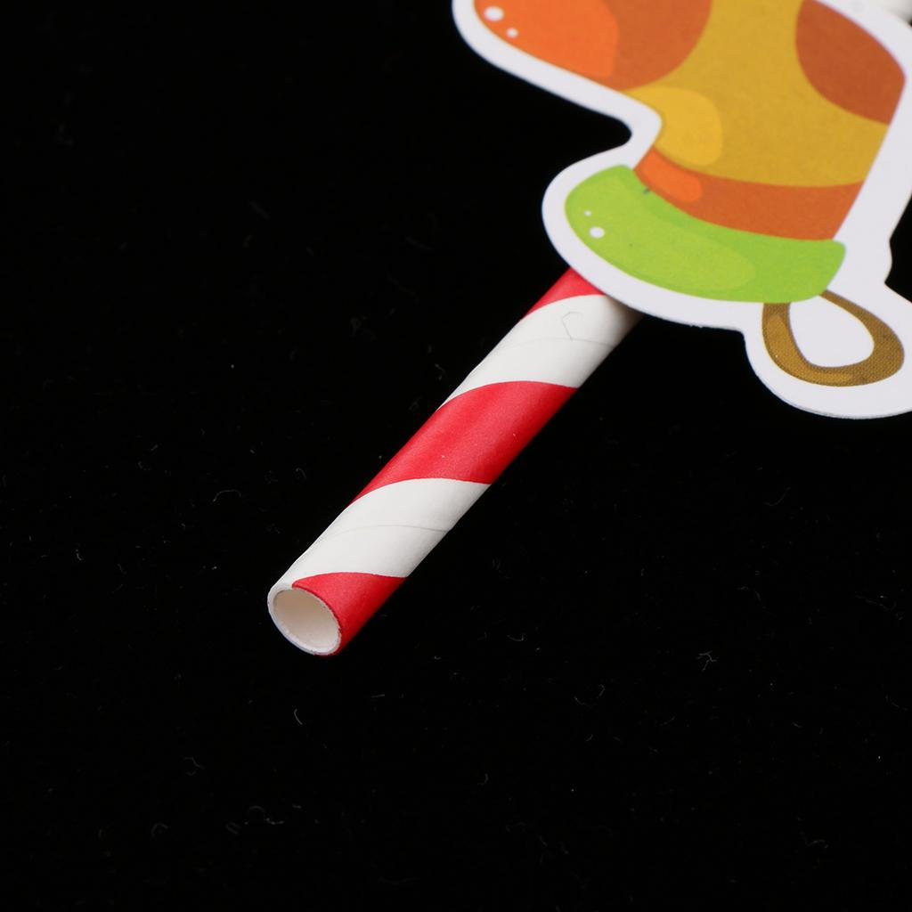 Tree Drinking Straws Cocktail Christmas Birthday Party Paper Straws, Pack of 10