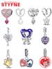Forever Love Heart Pendant Beads Fit Original Charms Copper Bracelets Beads For Women Diy Jewelry Making Gift