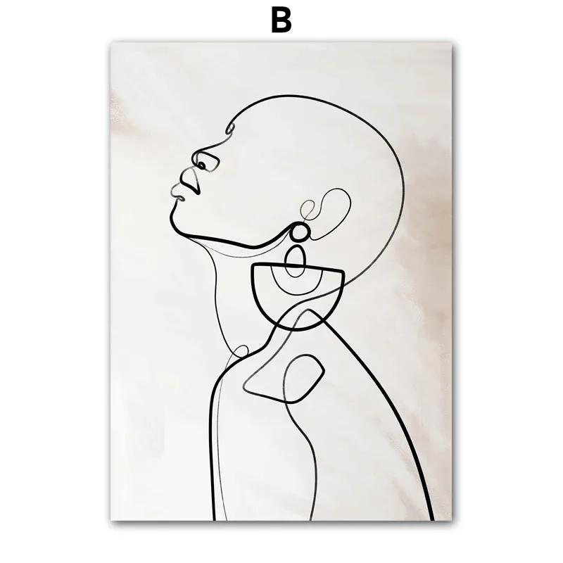 Abstrakcyjny Obraz na Płótnie, Piękna Elegancka Kobieta, Nadruki Kwiatowe, Sztuka Ścienna, Obrazy, Salon, Dekoracja Domu