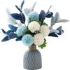 Faux Hydrangea Artificial Flowers With Vase For Garden Party Wedding Decoration