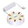 USB Splitter USB 2.0 Hub RGB Backlight Multi Splitter Adapter  Mouse Keyobard Printer