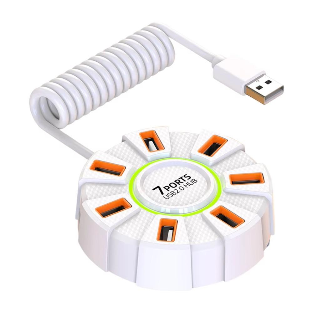 USB Splitter USB 2.0 Hub RGB Backlight Multi Splitter Adapter  Mouse Keyobard Printer