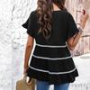 Women's T-shirt Casual Loose Short-sleeved Top Solid Color