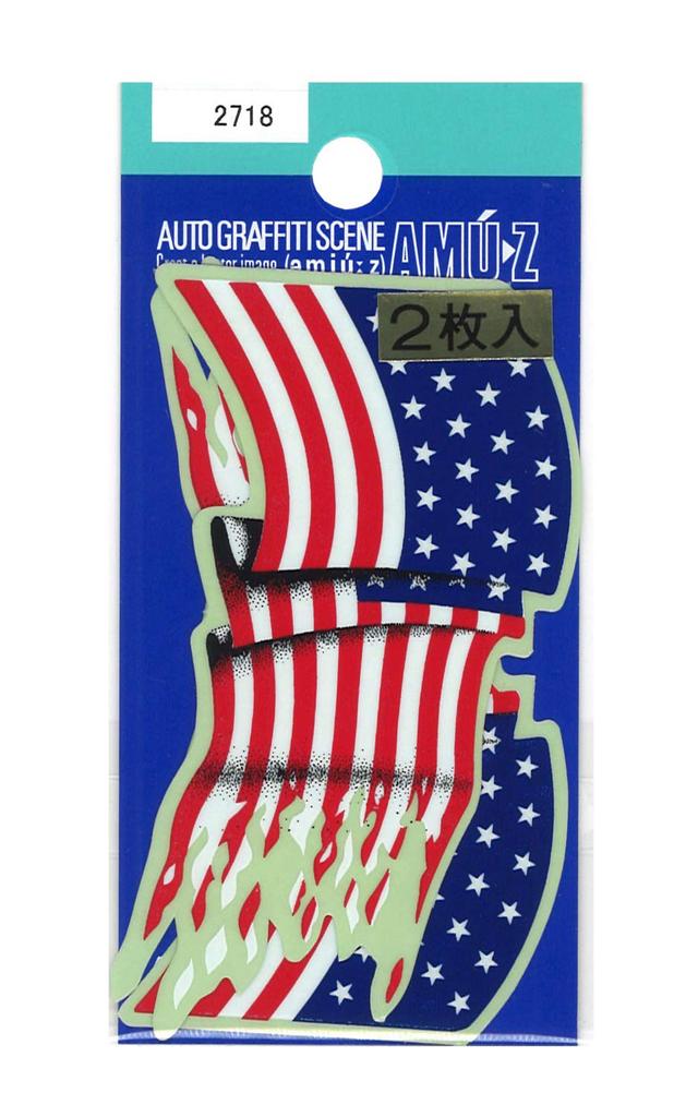 Toyo Mark Flag Sticker USA 2 Pack 115x60(mm) 2718