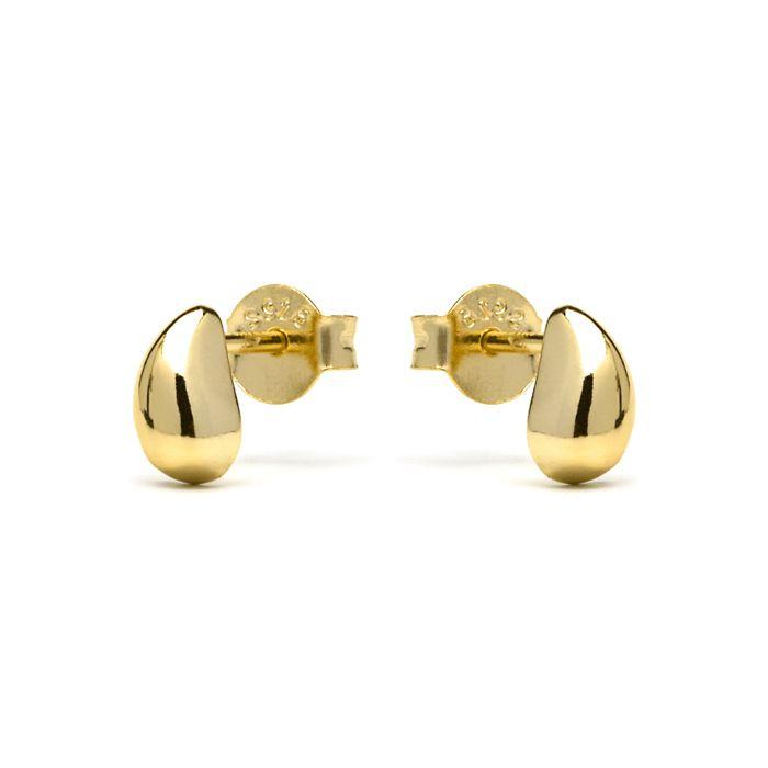 Boucles d'oreilles - LUXENTER - Nokie - Argent sterling 925 - Or jaune 18K - Motif géométrique volumineux