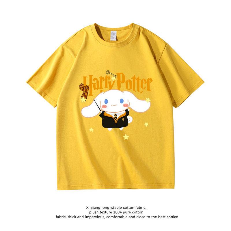 Sanliou Joint Childrens Tshirt Pure Cotton Cartoon Printed Parentchild Outfit New Fashionable Short Sleeved Shirt