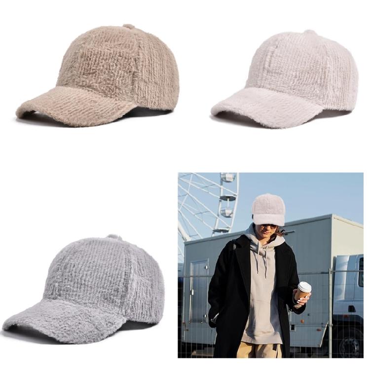 Fashion Baseball Hat Thick Caps Windproof Long Brim Caps Winter Autumn Plush Hat