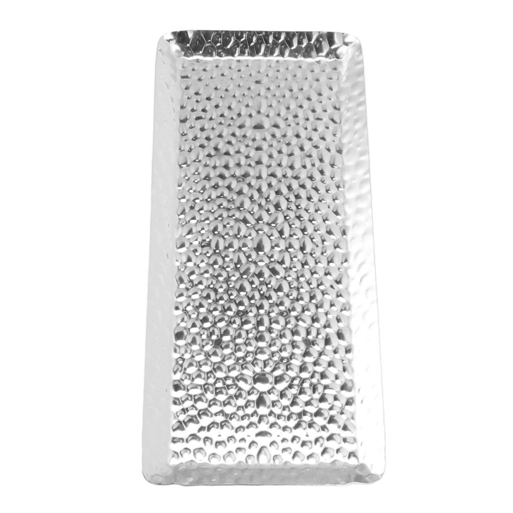 25x11cm Towel Hammered Trays Stainless Steel Multi Purpose Dishwasher Safe Dessert Tray Plate for Home Restaurant