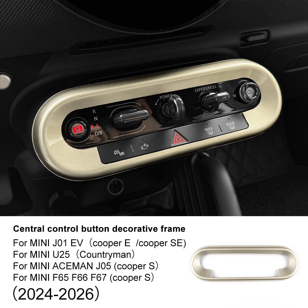 

For MINI J01 U25 Countryman J05 Aceman Cooper S E SE F65 F66 F67 Car Central Control Knob Panel Shell Interior Decoration Cover 2024 2025 2026 бежевий