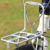 Folding Bike Front Rack Aluminum Alloy Front Bicycle Pannier Rack Light Weight Luggage Carriers for Commuting and Travel