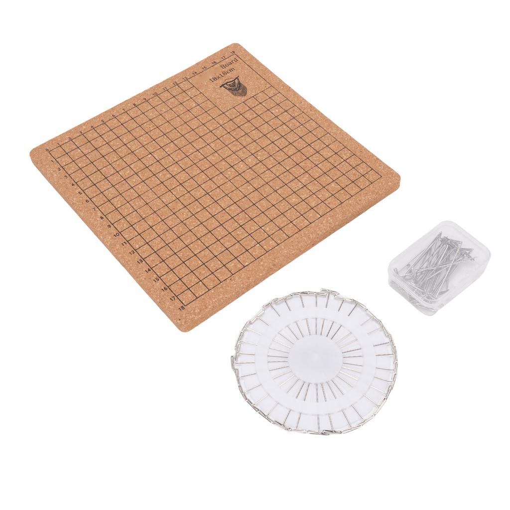 Macrame Board Set Supplies Kit with 30 T Pins for Jewelry Making Handmade Braiding Reusable Cork
