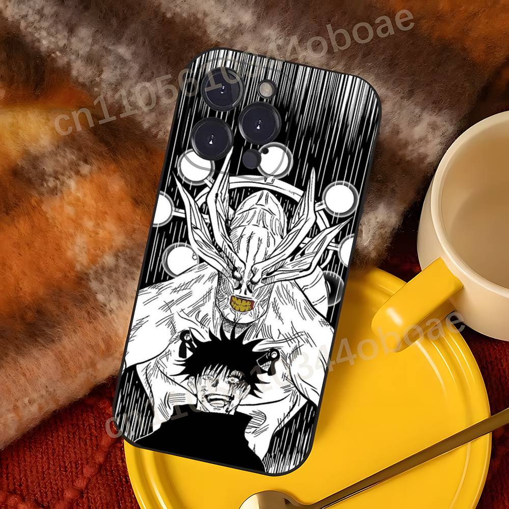 J-Jujutsu Kaisen M-Modulo Phone Case For iPhone 17,16,15,14,13,12,11,Pro,Max,Plus Soft Black Cover iPhone14ProMax