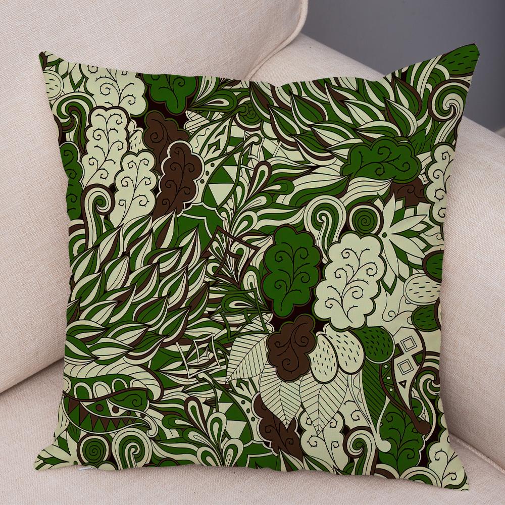 Bright Abstract Bohemian Floral Art Print Household Sofa Bedroom Decoration Pillow Cover Cushion Shell