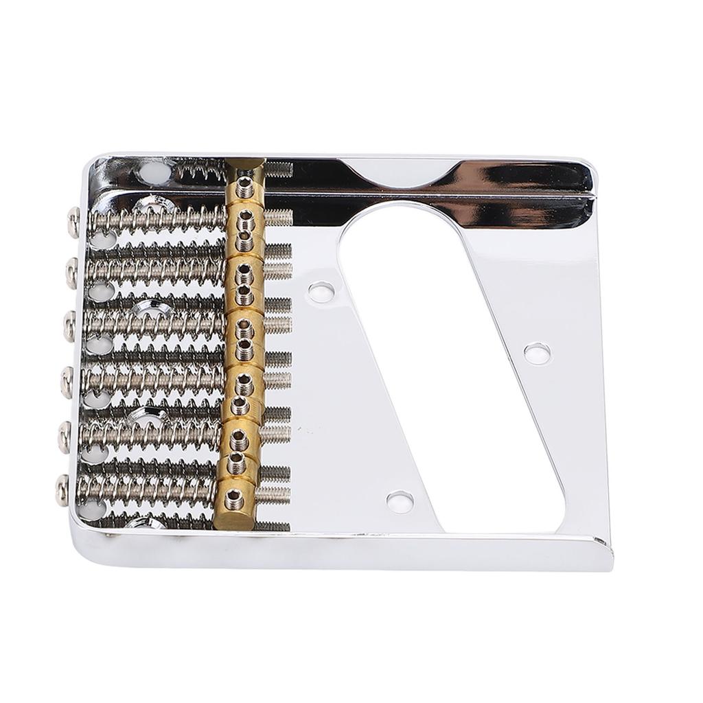 54mm Guitar Bridge with Brass Barrel Saddles 6 String Metal Bridge Replacement for Telecaster Electr