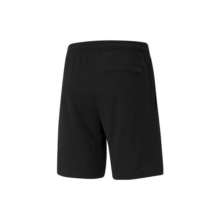 Puma Elastic Waist Drawstring Logo Print Straight-Leg Casual Retro Shorts Men Bottoms Black 536943-01