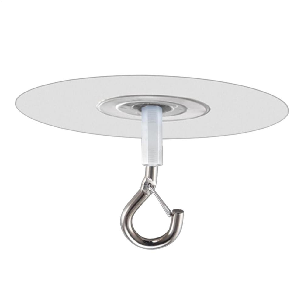 

1PC Adhesive Hook Ceiling Strong Bearing Sticky Rack Kitchen Wall Key Hangers for Hanging Plant Wind Chimes Lights