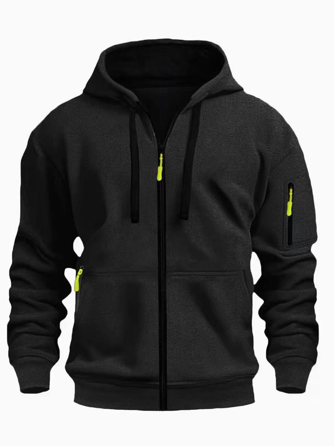 

Men s Spring & Autumn Zipper Hoodie, Hooded Sweatshirt, Zipper Jacket, Round Neck Casual Wear Double Extra Large