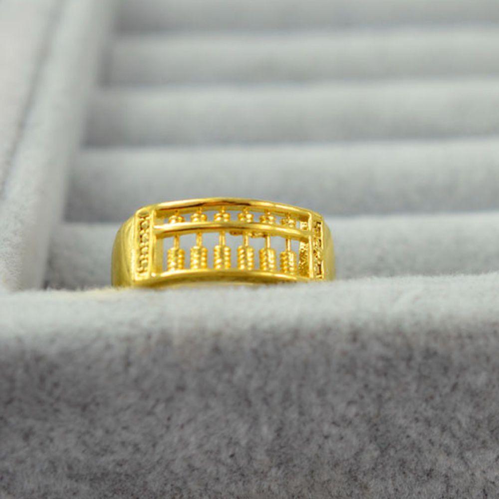 Steel Gold Color for Unisex High Quality Finger Ring Opening Ring Abacus Ring Titanium Rings
