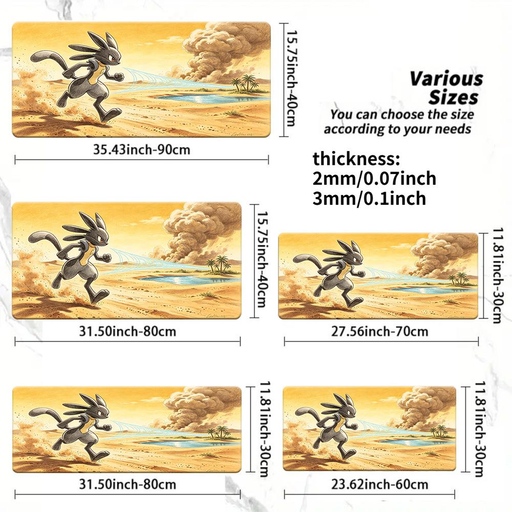 Anime Ash Jungle Adventure TCG Playmat NonSlip Washable Desk Mat 30x80x0.2cm