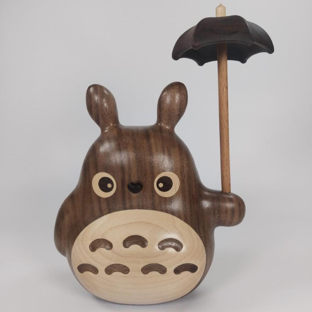 Massivholz Totoro und No-Face Figuren - Niedliche Wohnzimmerdeko und Geschenke