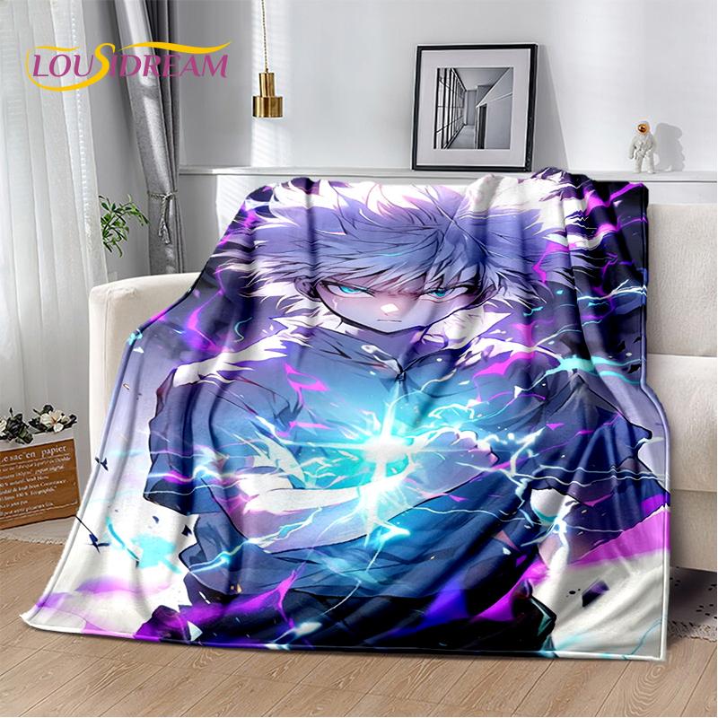 HxH Anime Hunter×Hunter Cartoon Soft Flannel Blanket for Beds Bedroom Sofa Picnic,Throw Blanket for Cover Outdoor Leisure Nap