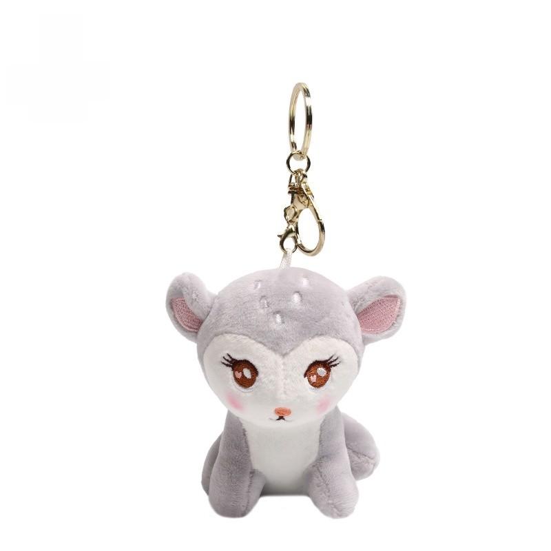 Small Dream Deer Plush Keychain With Cartoon Animal Design For Bag Decoration