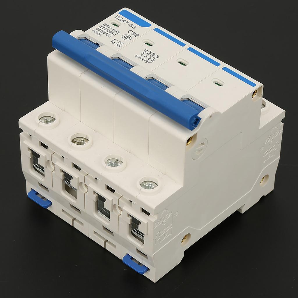 DZ47‑63 4P 32A 400V Miniature RCCB Residual Current Circuit Breaker