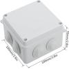 Boîte de jonction étanche ABS Blanche Extérieure 1 Pièce Boîte Universelle Scellée pour Projet Électrique