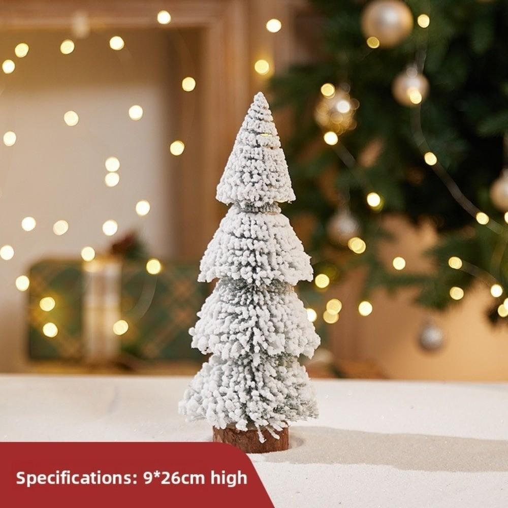 LED Lighting Christmas Tree Artificial Snow Frost Design Mini Christmas Tree Miniature Size Tabletop Christmas Tree