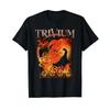 Trivium T Shirt Dragon Spray Stencil Black Adult Classic Fit  Crew Neck Flat Collar Car Vintage Washed Streetwear Stretched